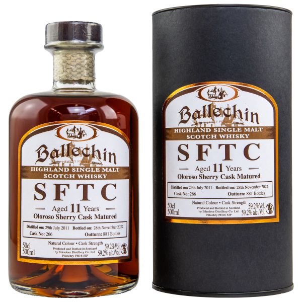 Ballechin 11 Jahre 2011/2022 SFTC Oloroso Sherry Cask #266